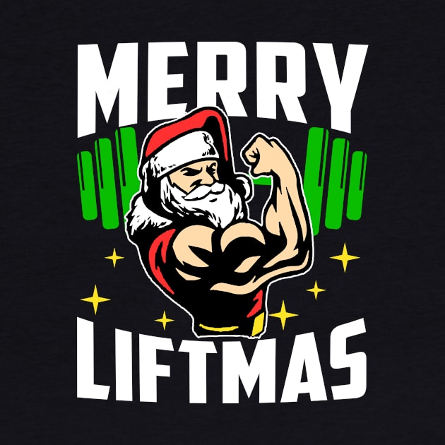 Merry Liftmas Funny Christmas Gym Workout Fitness Gift by artbooming